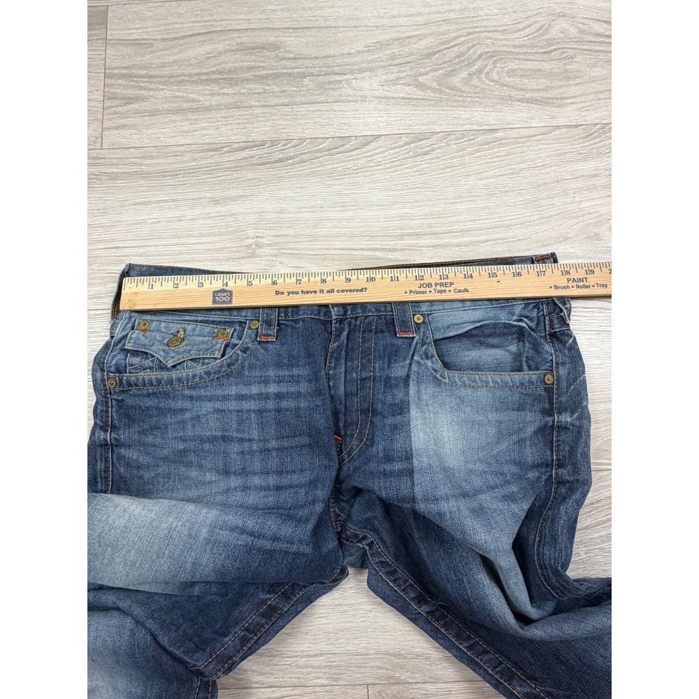 True Religion Vintage Straight Jeans Mens 33 Blue Denim Cotton MDE859LA8‎ - Picture 5 of 11